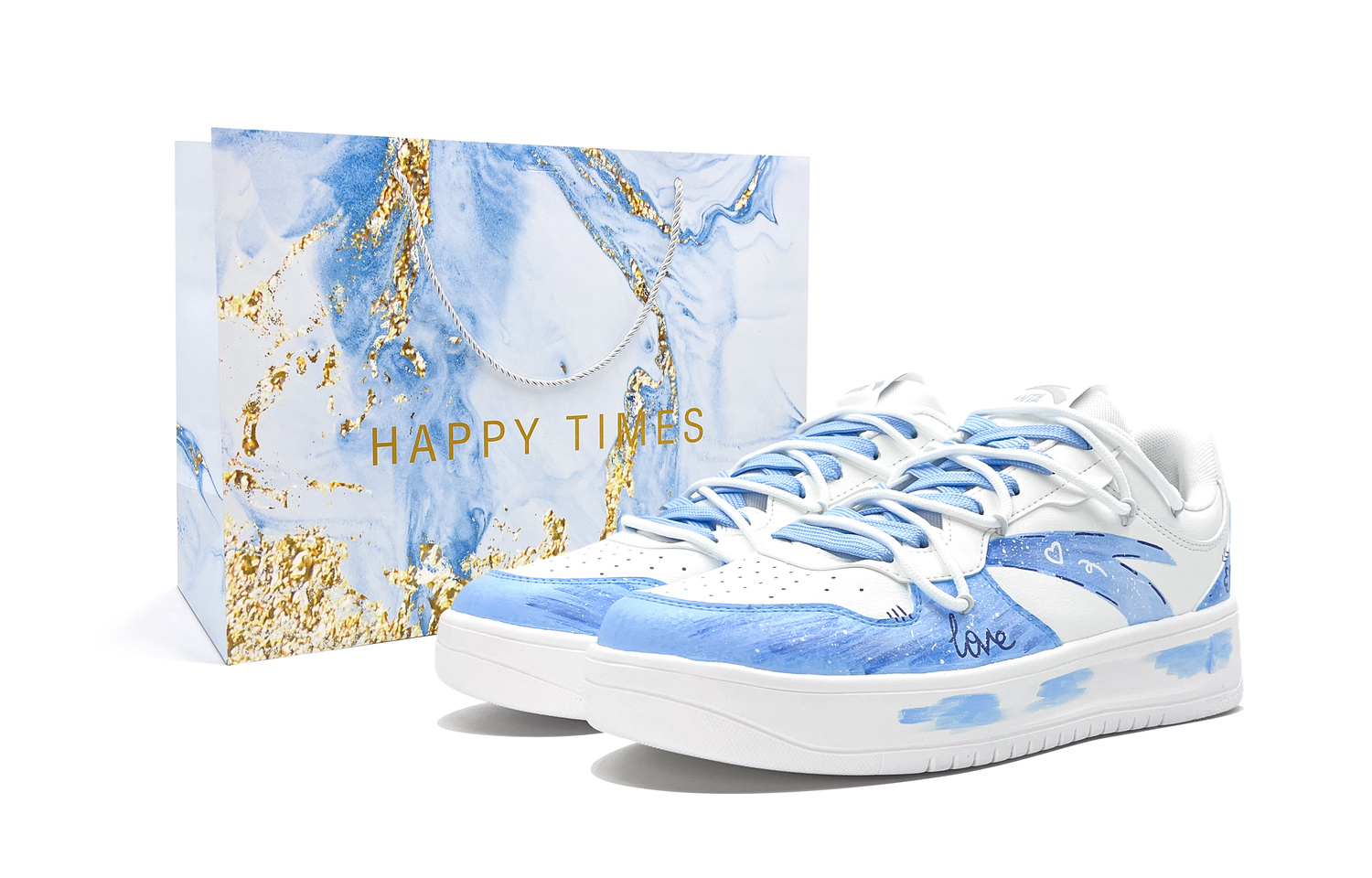 

ANTA Скользоустойчивые амортизирующие скейтерские кеды мужские белые - белая сумка для покупок, цвет White Shopping Bag