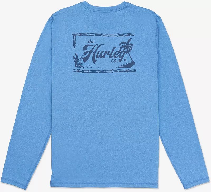 

Мужская винтажная гибридная куртка с защитой от солнца Hurley с длинным рукавом, цвет Bliss Blue Heather