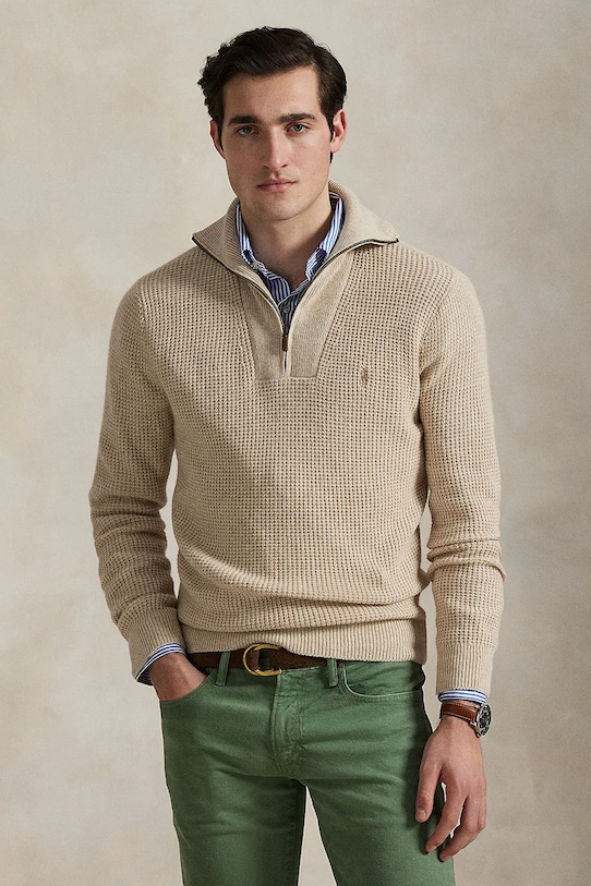 

Шерстяной свитер Polo Ralph Lauren, бежевый