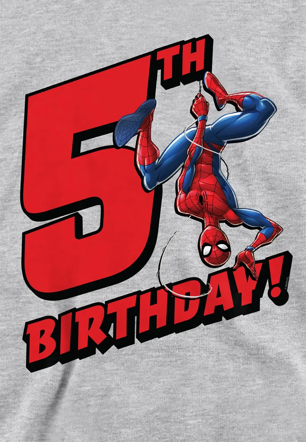 Детская толстовка Marvel Spiderman Birthday 5, серый — фото 2