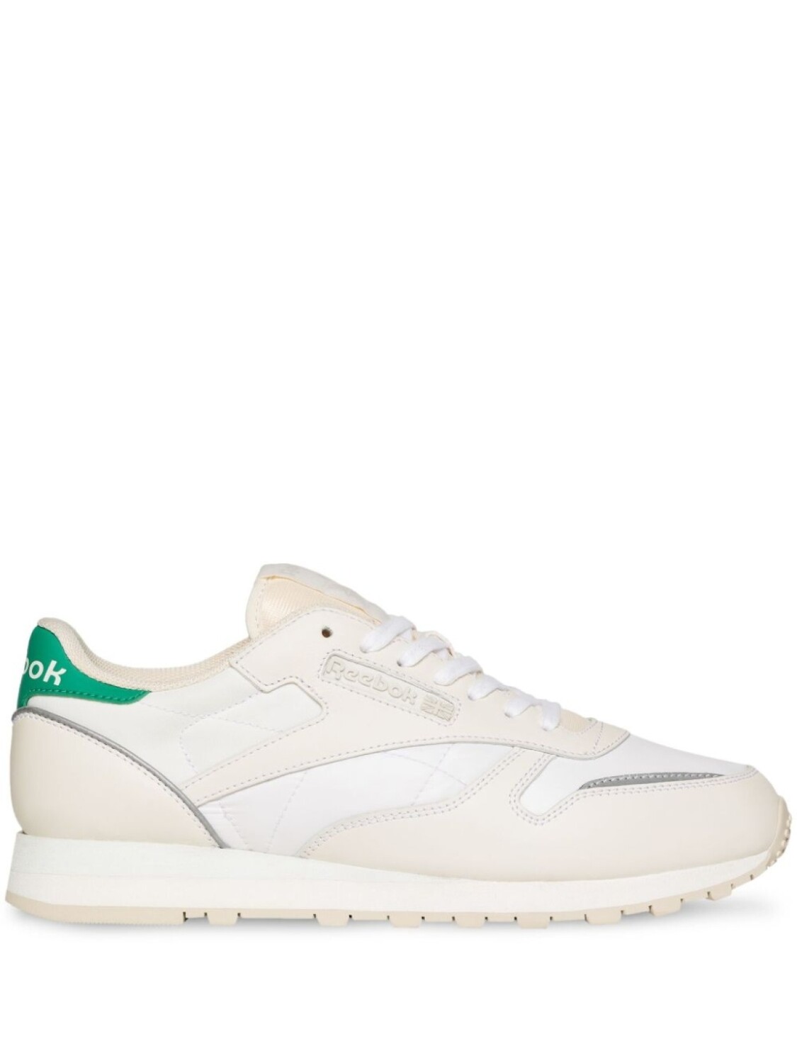 

Кроссовки Reebok Classic Leather With Inserts, белый/зеленый