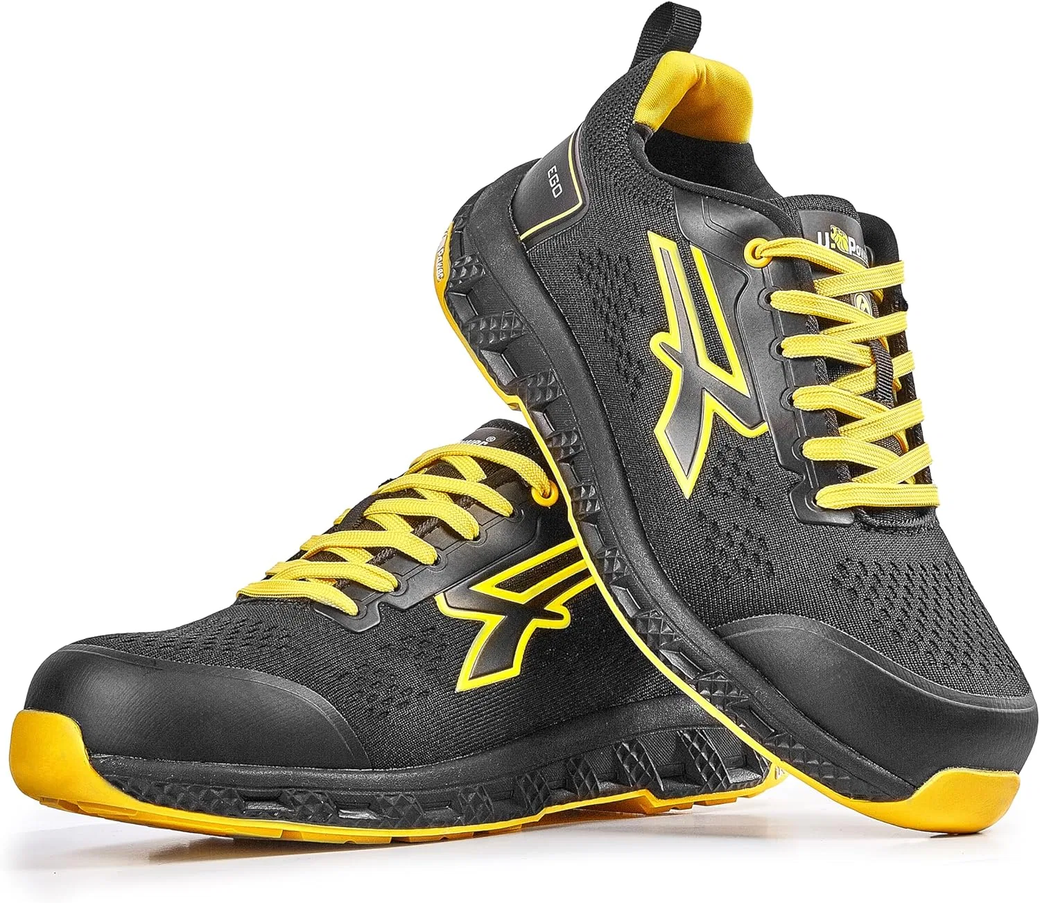 Мужские противопожарные туфли U Power Scarpe Antinfortunistiche Da Lavoro, Black Yellow — фото 4