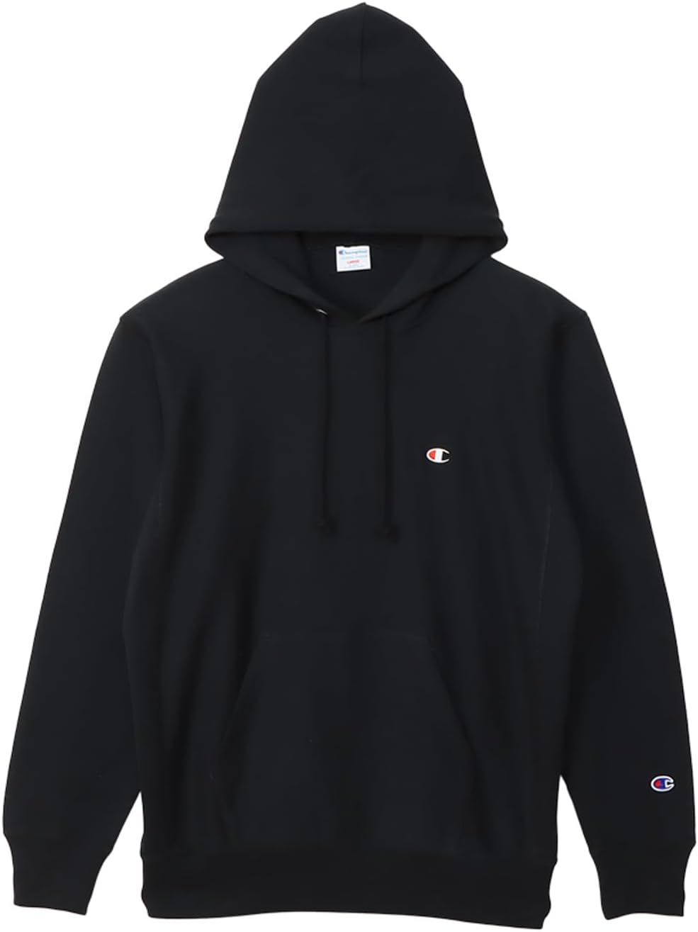 

Мужская толстовка Champion REVERSE WEAVE(R) C3-Y131 с длинным рукавом, 100% хлопок, 283 г, свободный крой, флисовая подкладка, вышивка, логотип One Point, толстовка с капюшоном Reverse Weave(R), черный