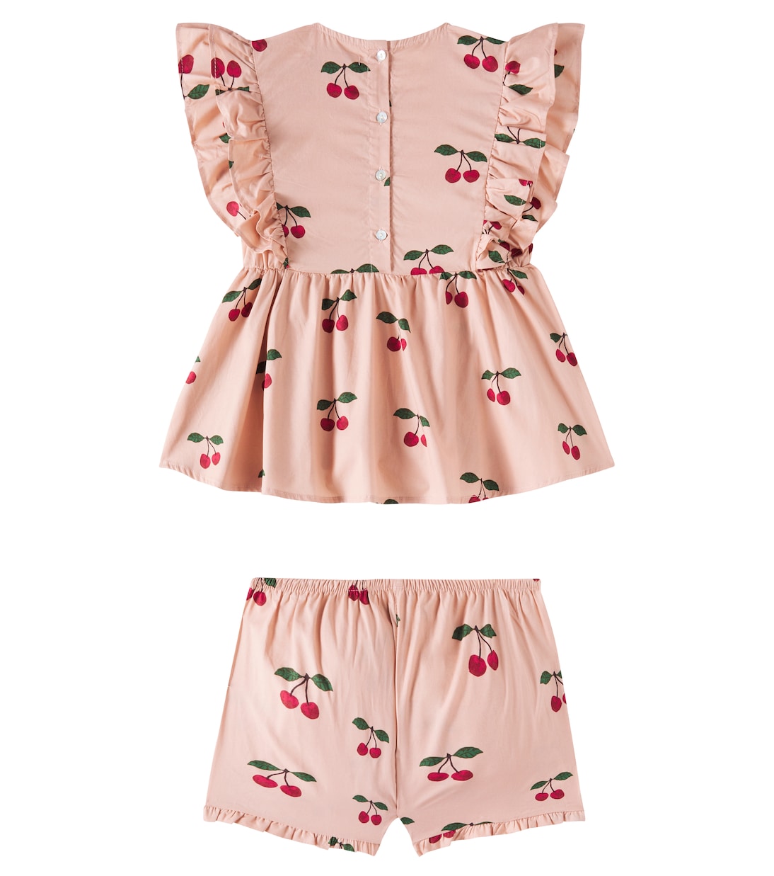 Комплект из хлопкового топа и шорт с принтом Вербена Konges Sløjd, Ma Grande Cerise Blush — фото 4