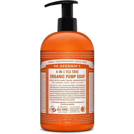 

Органическое сахарное мыло Dr. Bronner'S с чайным деревом, 355 мл, Dr. Broner'S