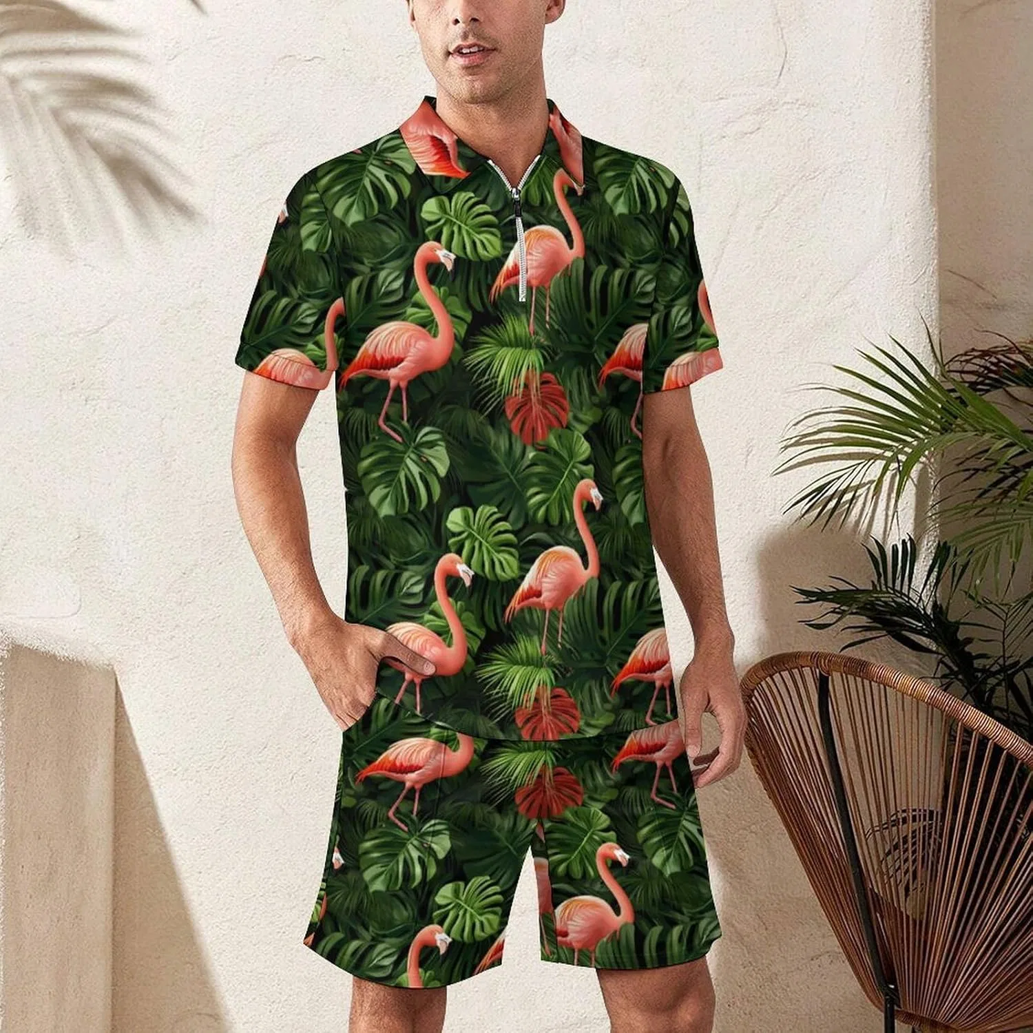 Спортивный костюм с принтом Flamingo, 2 предмета, Style — фото 2