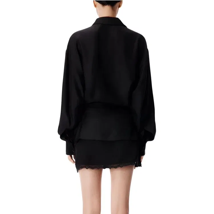 Платье мини wrap Alexander Wang, Black — фото 4