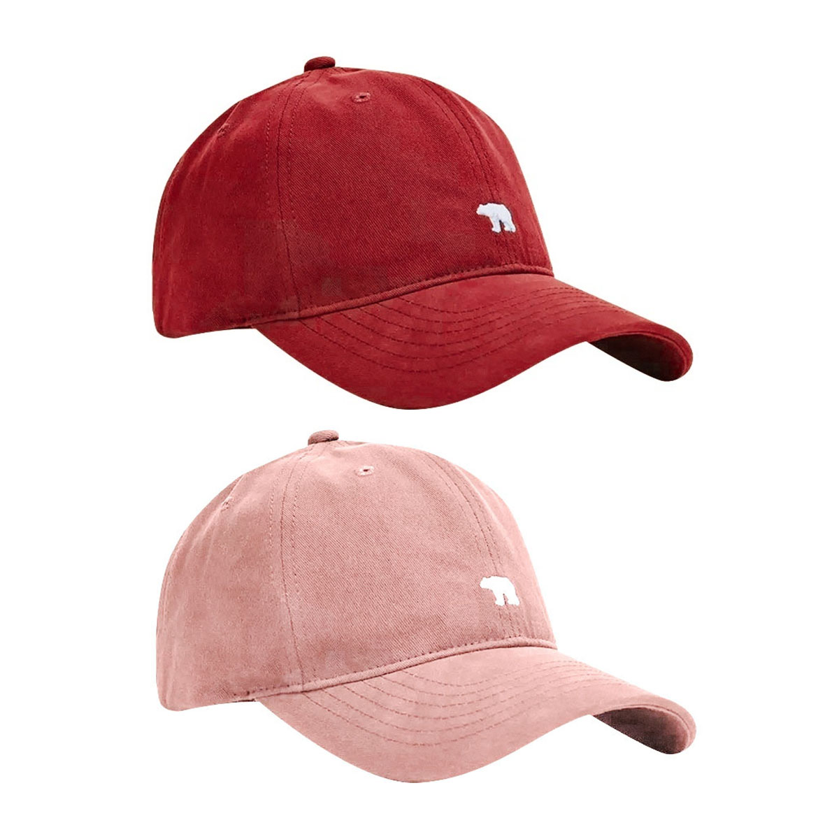 

CMFY Хлопковая бейсболка унисекс с полиэстером, Red+Pink