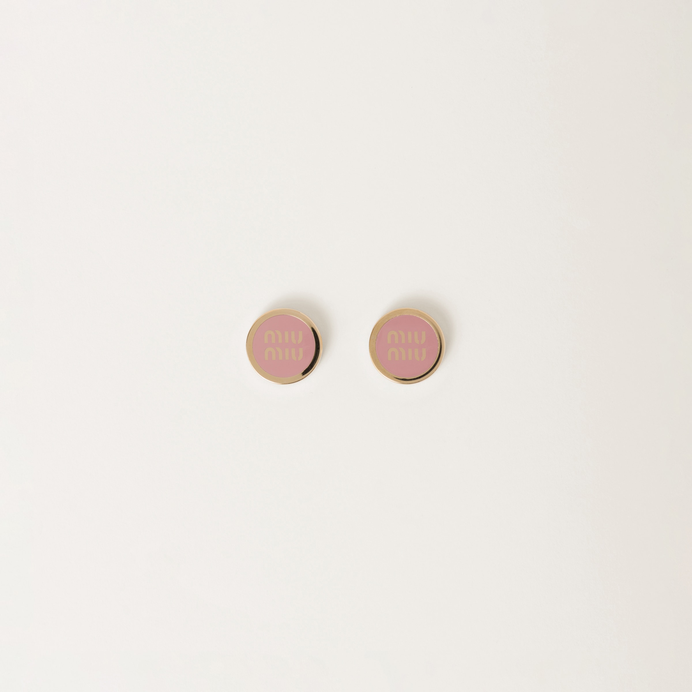 

Серьги из металла с эмалью MIU MIU, орхидея розовая