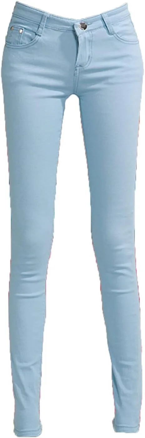 

Женские джинсы Mid Rise Skinny, классические облегающие, стрейч, светлый синий Maiyifu-GJ