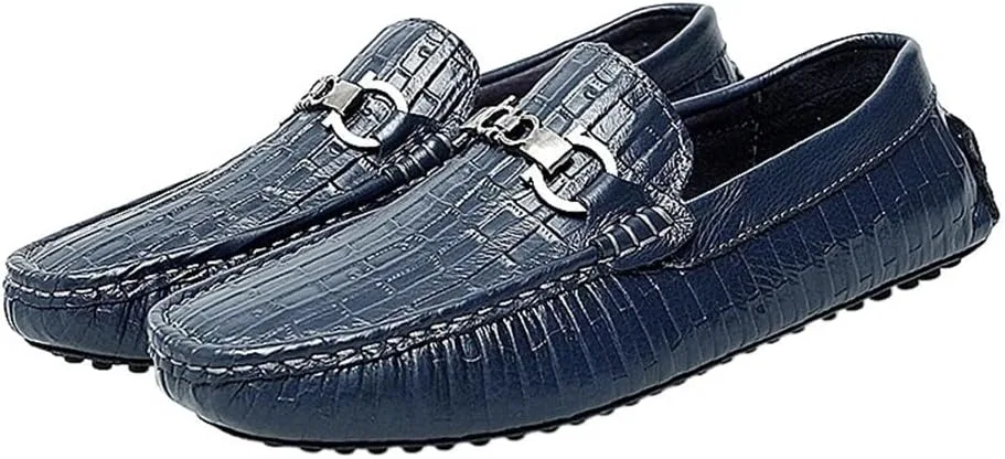 Лоферы крокодиловая печать, Blue PUGHGAETZF
