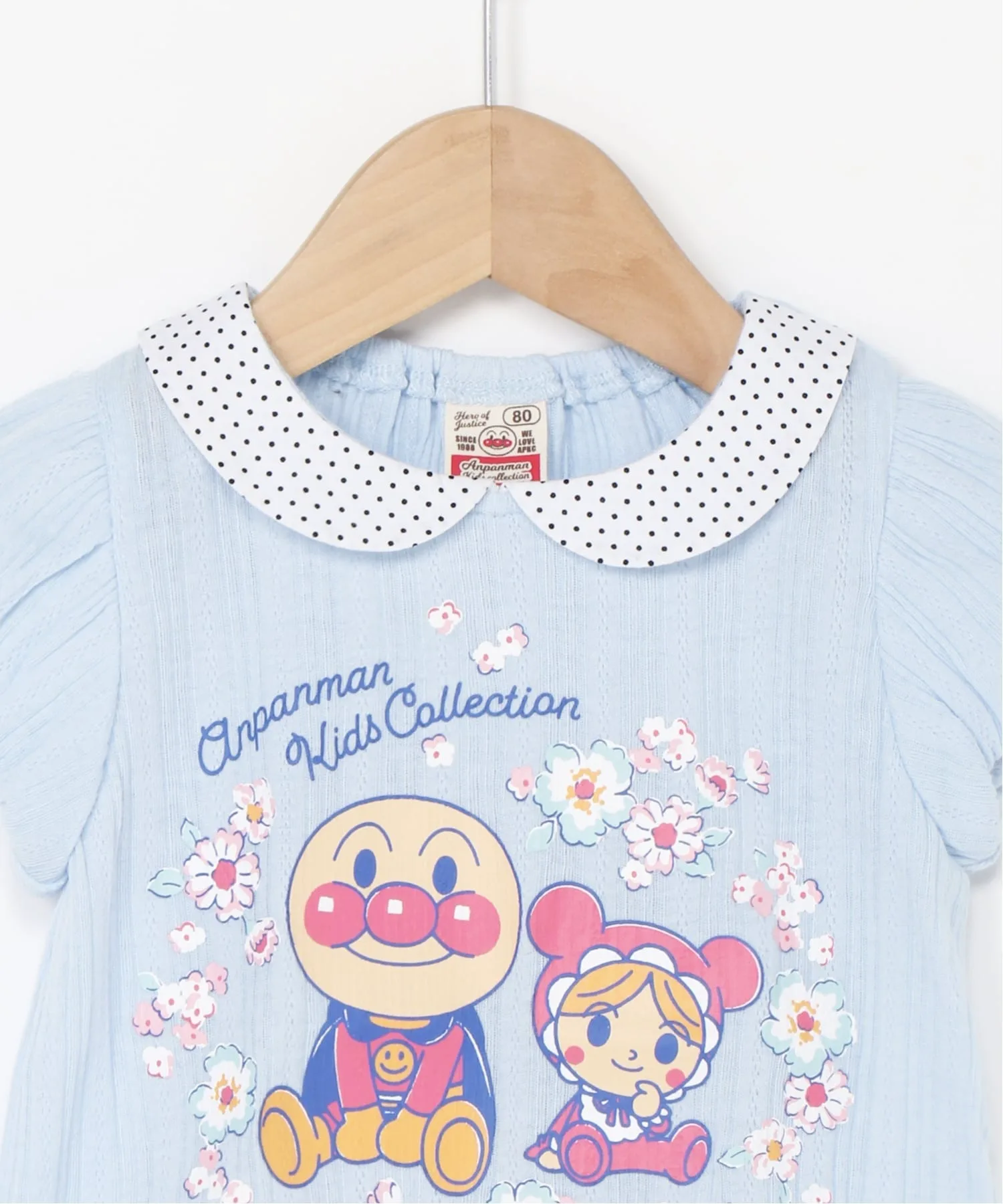 Детская коллекция Anpanman / (K) Детский топ Anpanman с воротником и оборками Anpanman Kids Collection, Saxophone Blue — фото 4