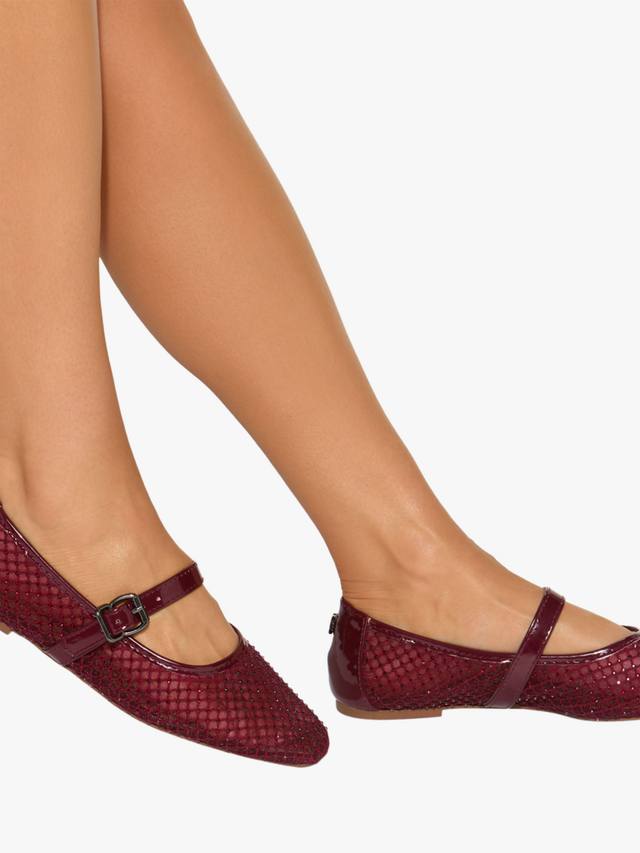 Туфли-балетки Nina Mesh Ballerina Kurt Geiger London, Red Wine — фото 2
