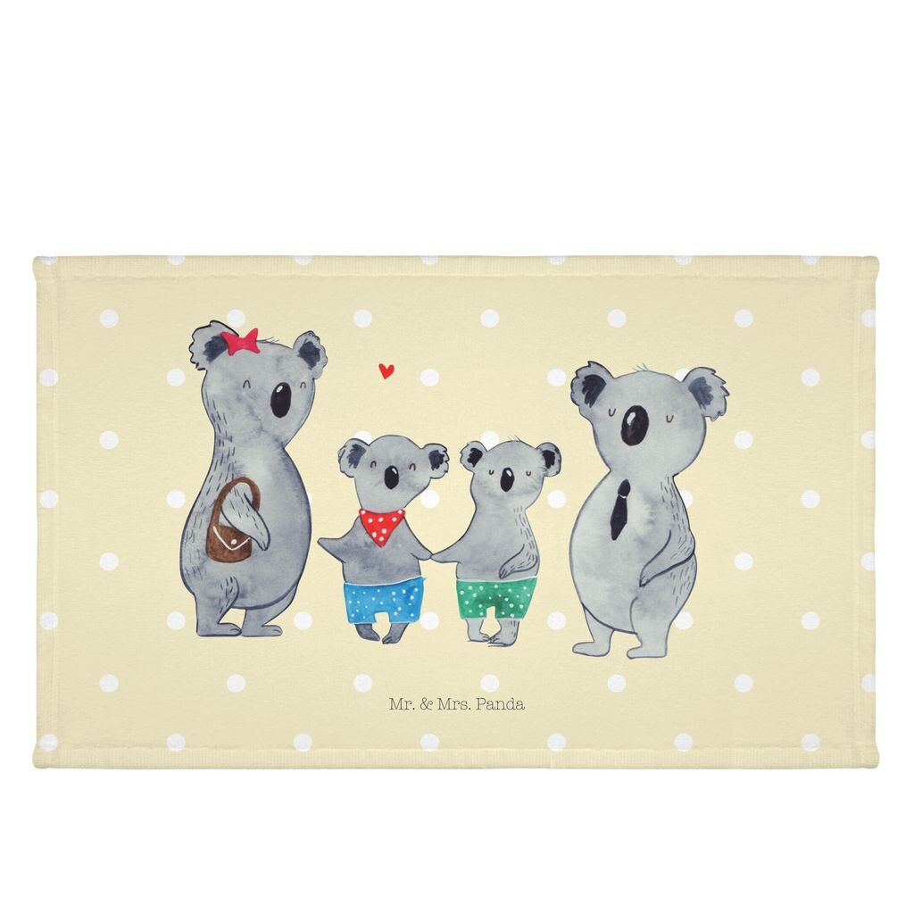

Гостевое полотенце Mr. & Mrs. Panda Koala Family Two — желтая пастель — подарок, махровая ткань, медведь коала, детское полотенце, дорожное полотенце, брат, спортивное полотенце, гостевое полотенце, белый
