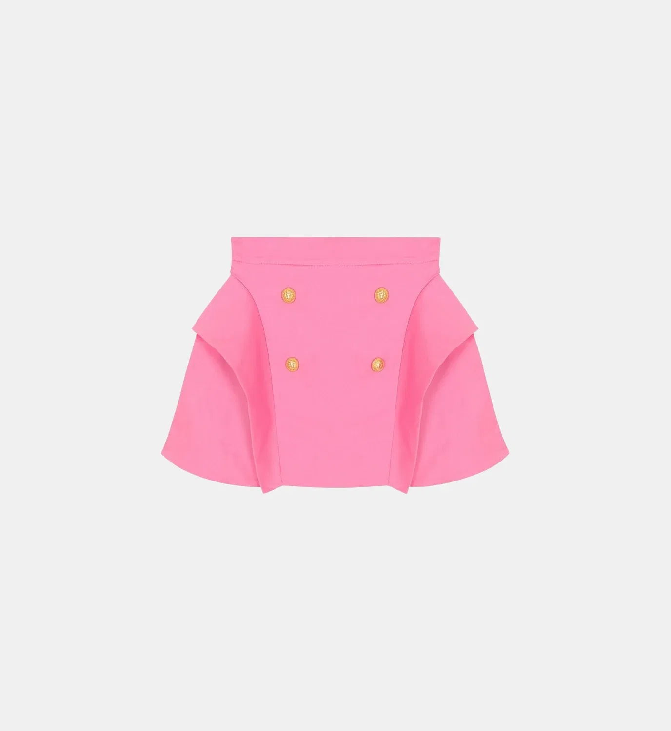 Расклешенная однотонная юбка Balmain, розовый