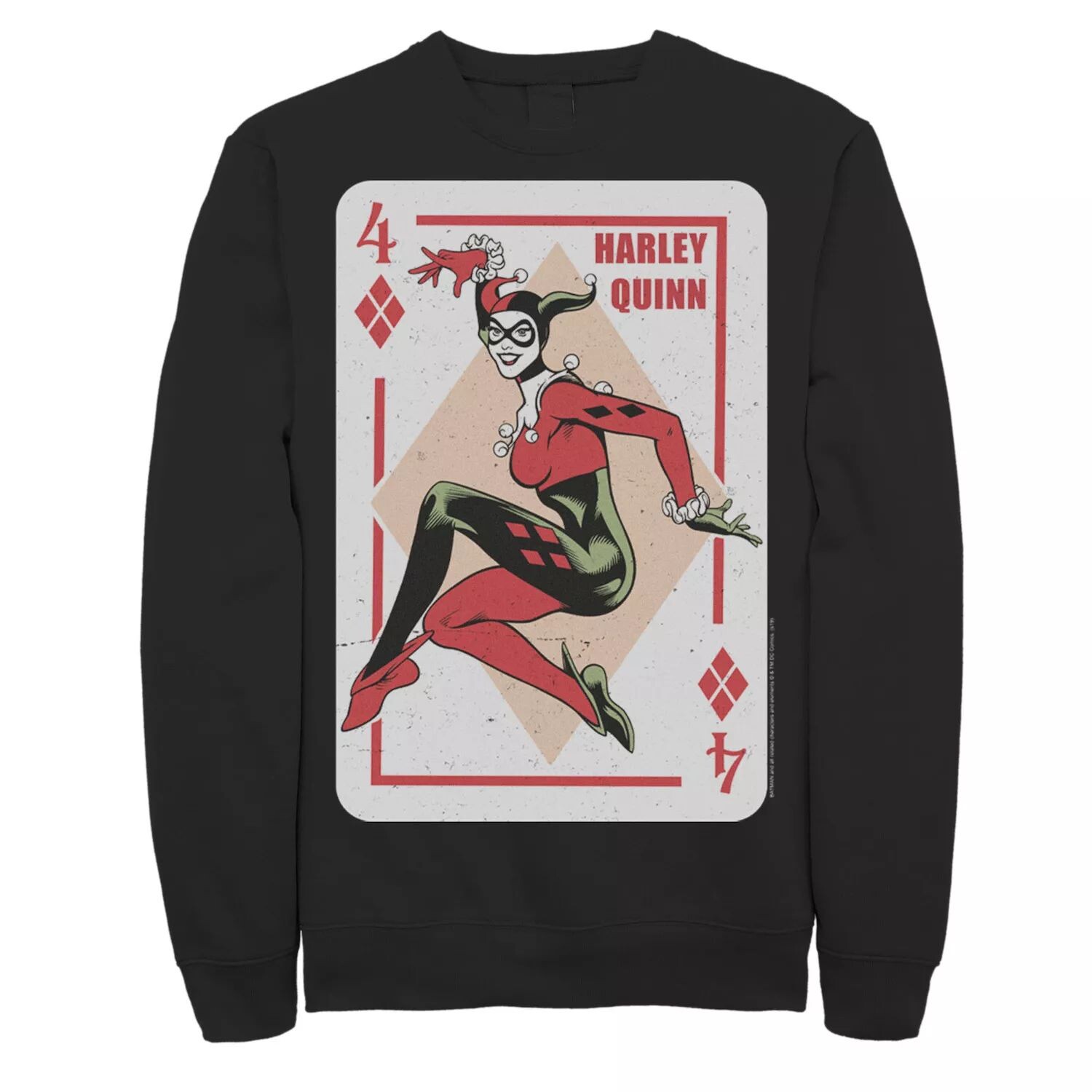 

Мужская толстовка с игровыми картами Harley Quinn, Black DC Comics, черный