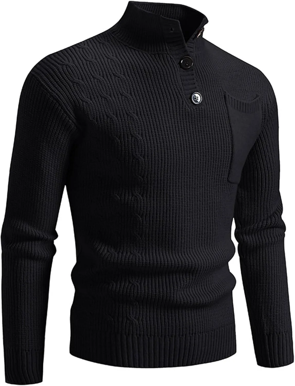 

Мужской водолазка с воротником-шалью, длинный рукав, slim fit