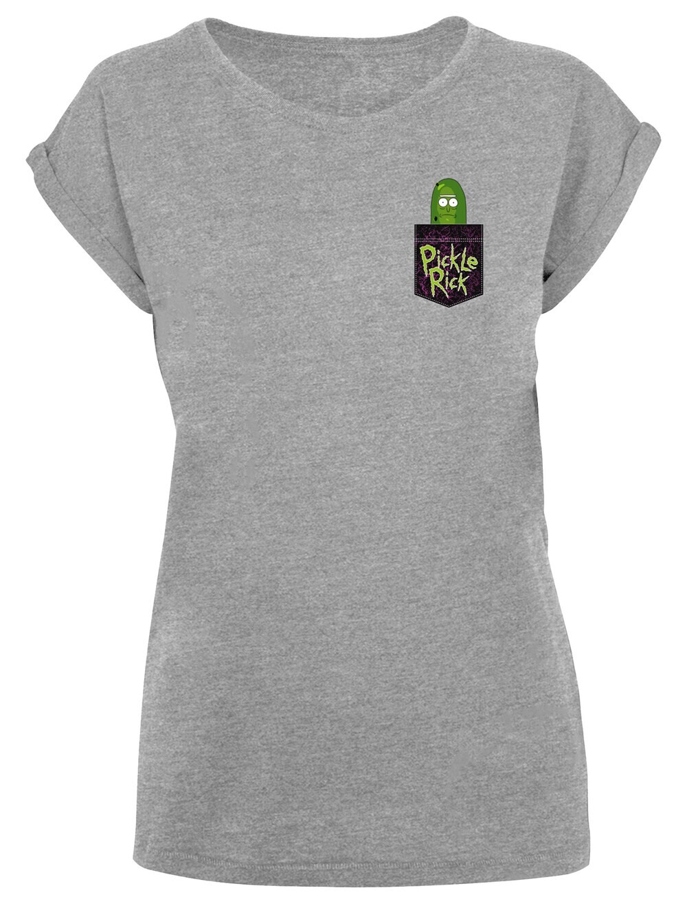 

Рубашка F4Nt4Stic Rick And Morty Pickle Rick, пестрый серый