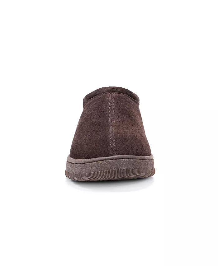 Мужские стеганые клоги-тапочки Matt Printed из берберской замши MUK LUKS, коричневый — фото 2