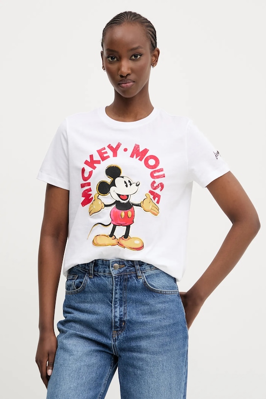 

Хлопковая футболка MICKEY MOUSE Desigual, белый