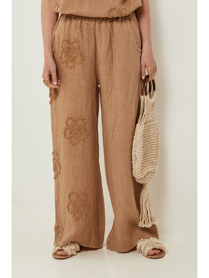 

Тканевые брюки Rodier Lin, кэмел