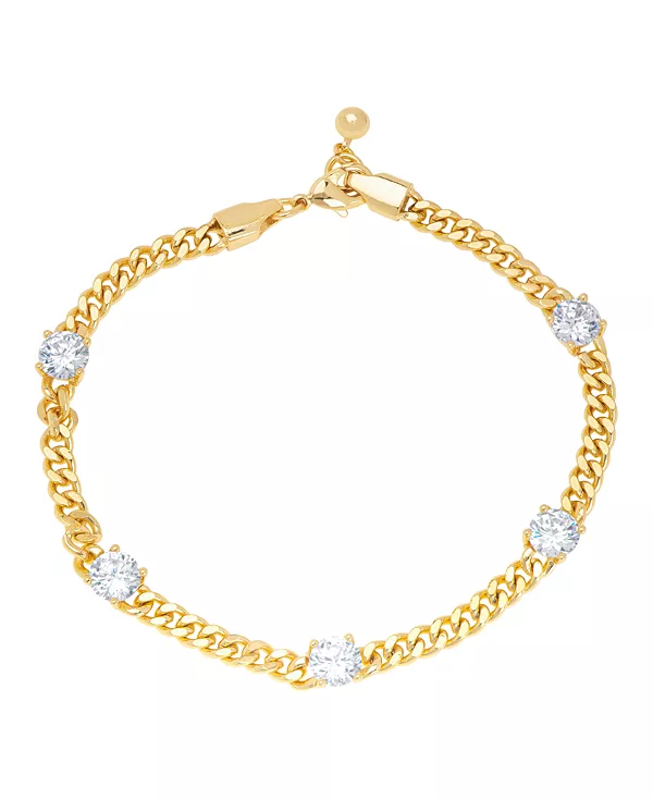 

Браслет с кубическими звеньями и позолотой из кубического циркония Macy'S, gold-plated