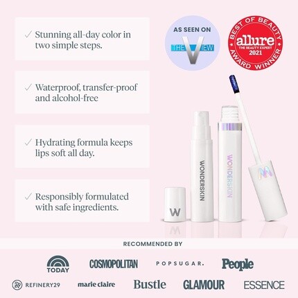 Wonderskin Wonder Blading Peel and Reveal Lip Stain — стойкий водостойкий матовый тинт для губ — фото 3