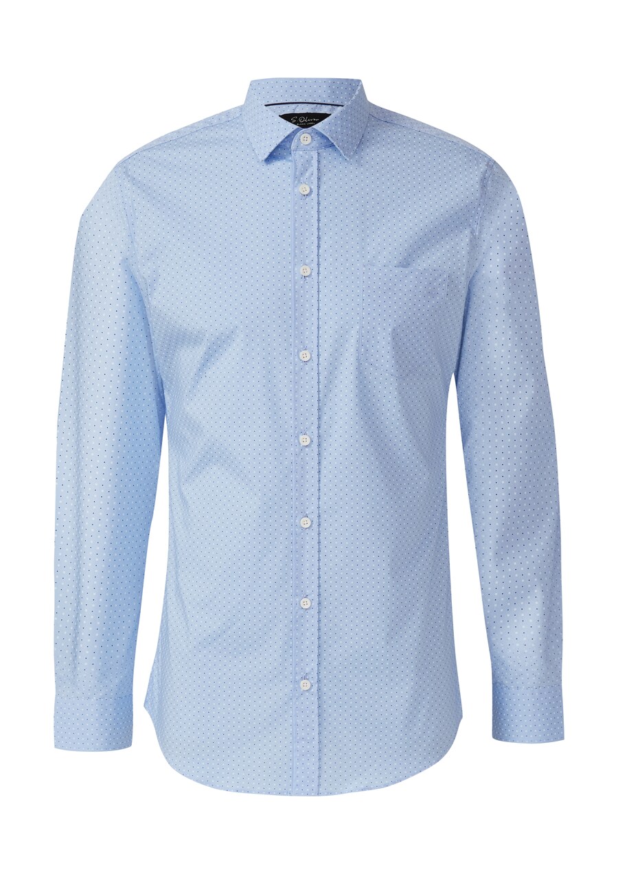 

Рубашка на пуговицах классического кроя s.Oliver BLACK LABEL, синий