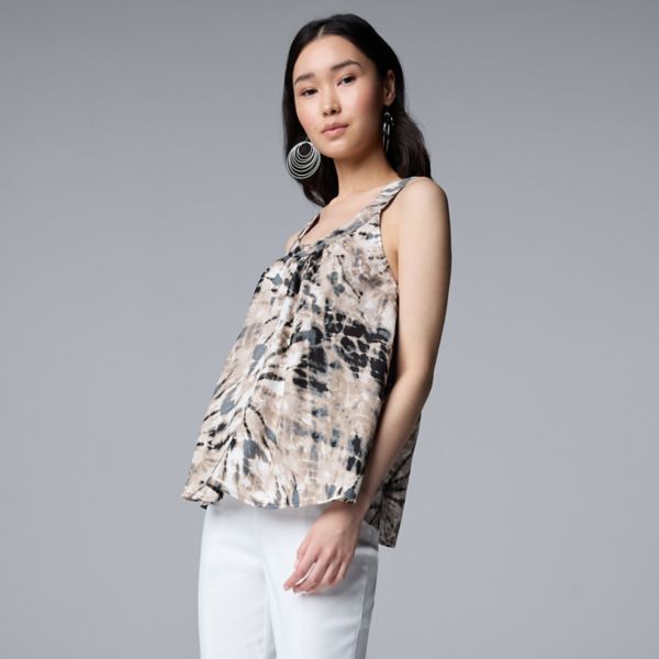 

Женская майка-распашонка Simply Vera Vera Wang, цвет brown mirrored dye