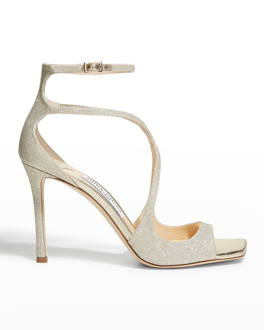 Блестящие сандалии Azia с ремешком на щиколотке Jimmy Choo