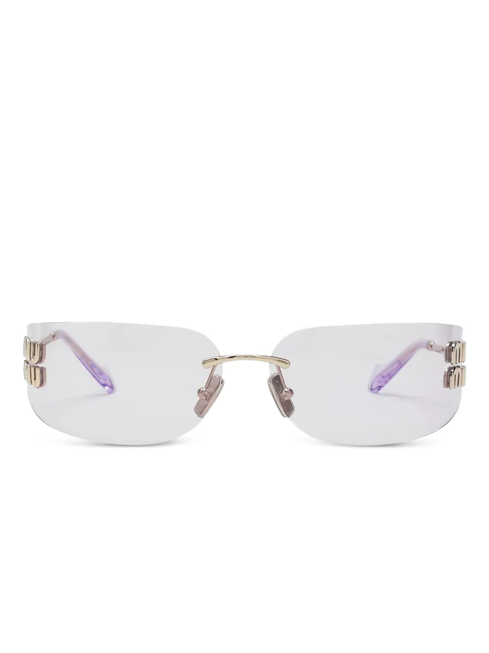 

Солнцезащитные очки с логотипом Miu Miu, золотистый