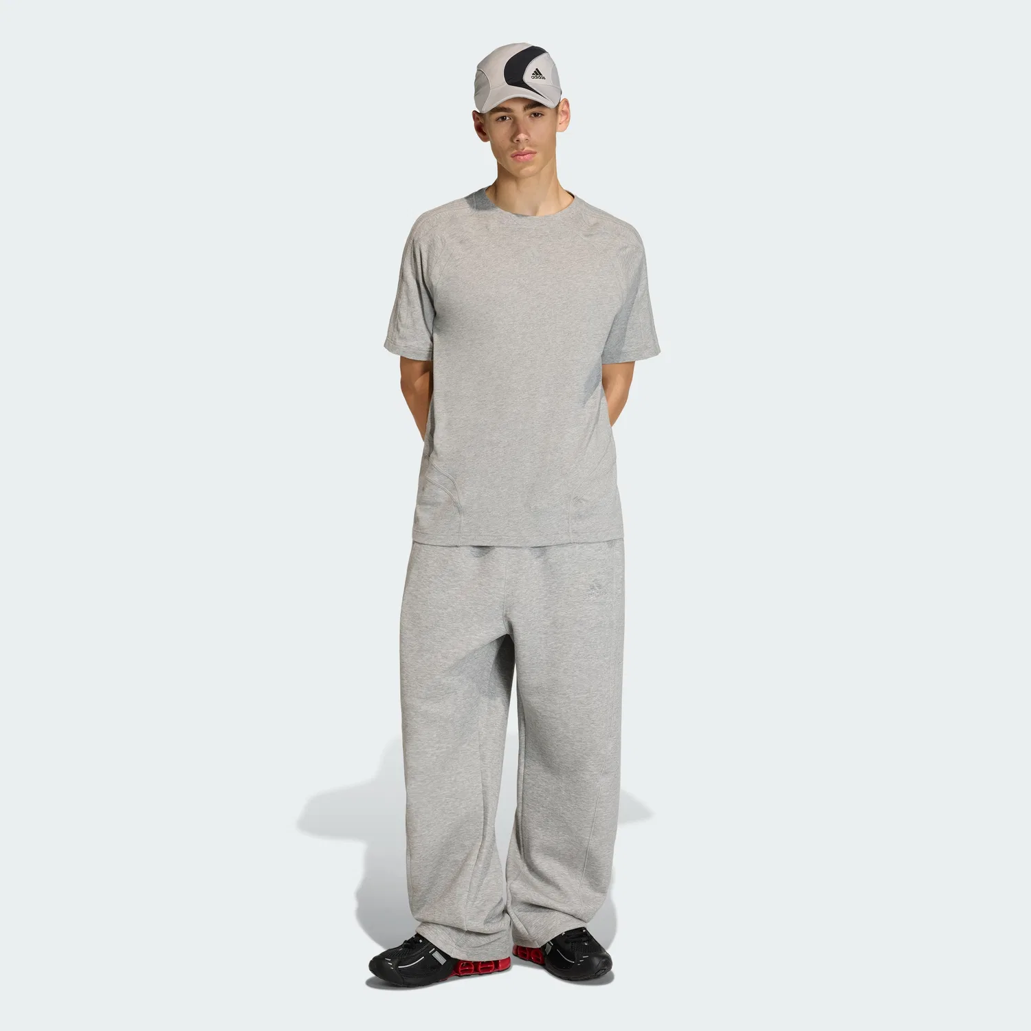 Мужская футболка Adidas Cutline Regular, серая — фото 3