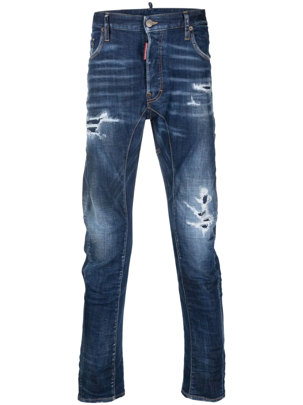 

Узкие джинсы с прорезями DSQUARED2, синий