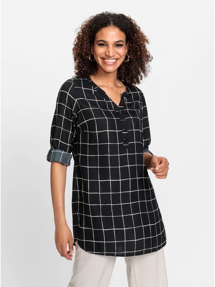 

Блузка с длинными рукавами в черно-белую клетку WITT WEIDEN