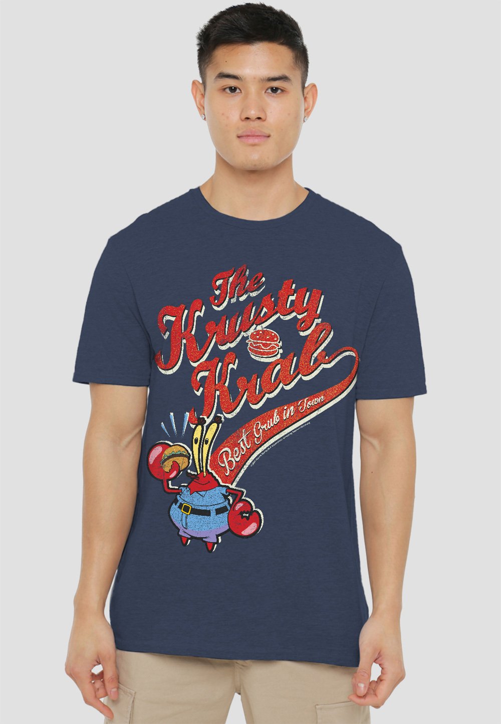 

Футболка с принтом THE KRUSTY KRAB Cotton Soul, темно-синий
