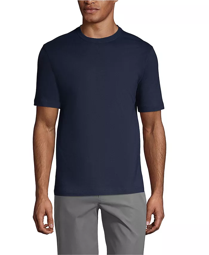 

Футболка с коротким рукавом Big & Tall Essential Lands' End, синий