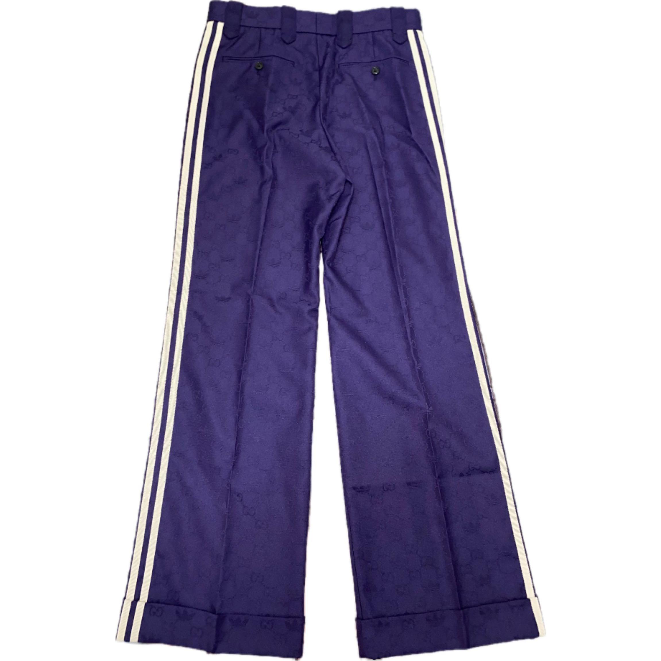 Повседневные брюки GUCCI Adidas SS23 мужские, фиолетовые — фото 4