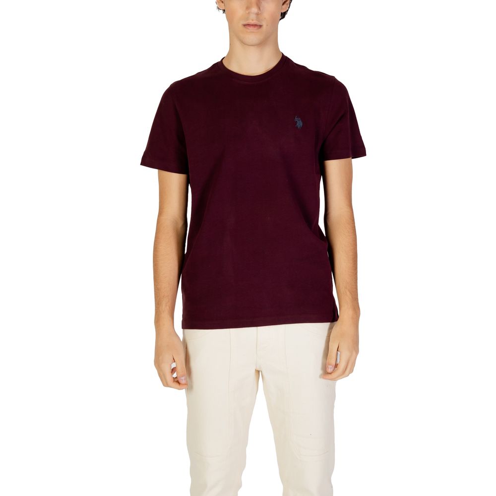 

Футболка бордового цвета из хлопка U.S. Polo Assn.
