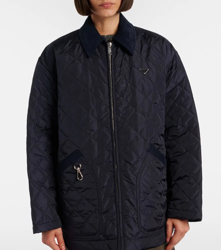 Стеганая куртка Re-Nylon Prada, синий — фото 3