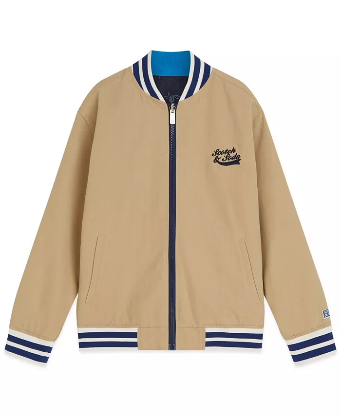 

Мальчики 8-16 лет реверсивная куртка-бомбер Scotch & Soda, загар/бежевый
