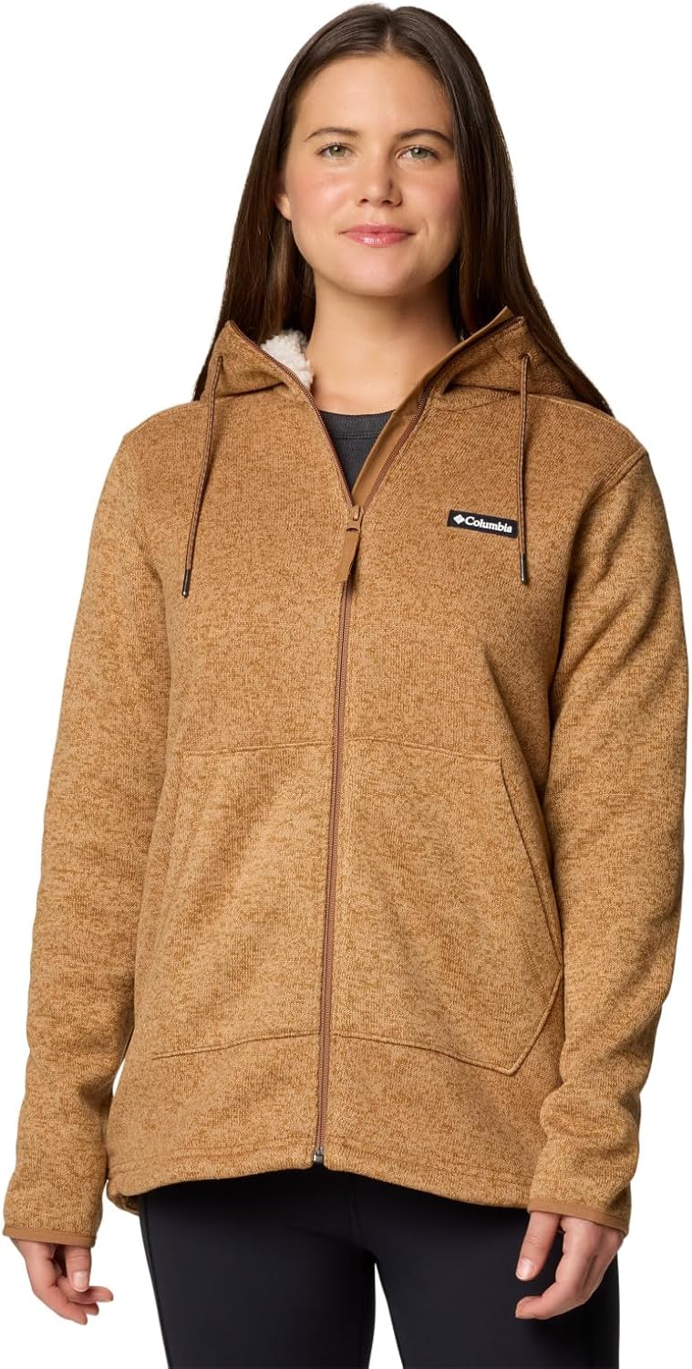 

Columbia женская кофта Sweater Weather Sherpa Full Zip II, Camel Brown Heather