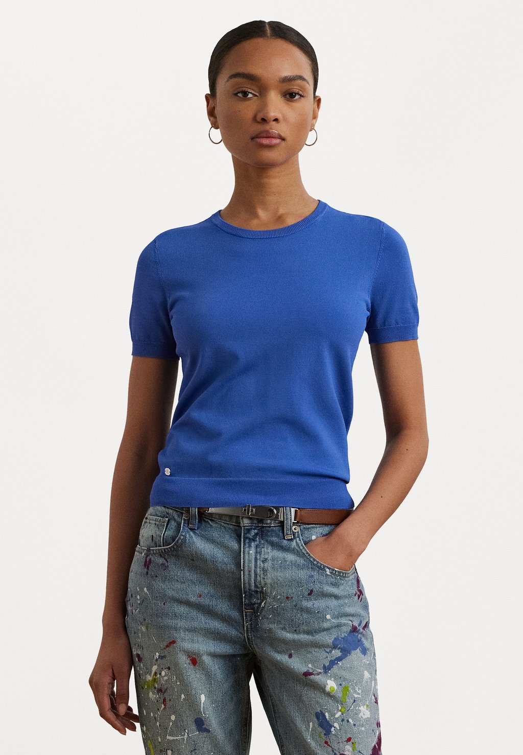 

Базовая футболка EYELAH SHORT SLEEVE Lauren Ralph Lauren, синий