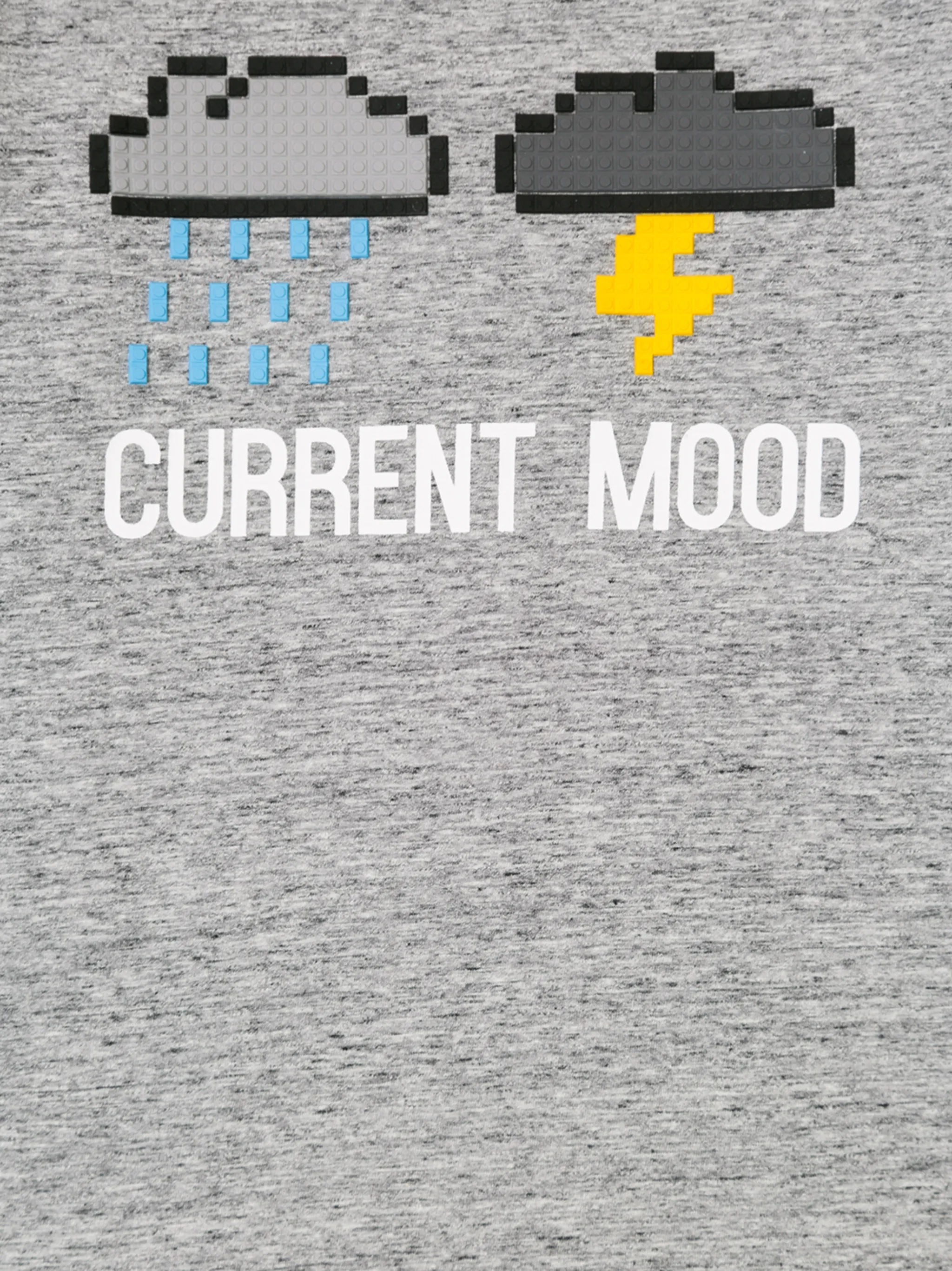Футболка Current Mood Mostly Heard Rarely Seen 8-Bit, серый — фото 2