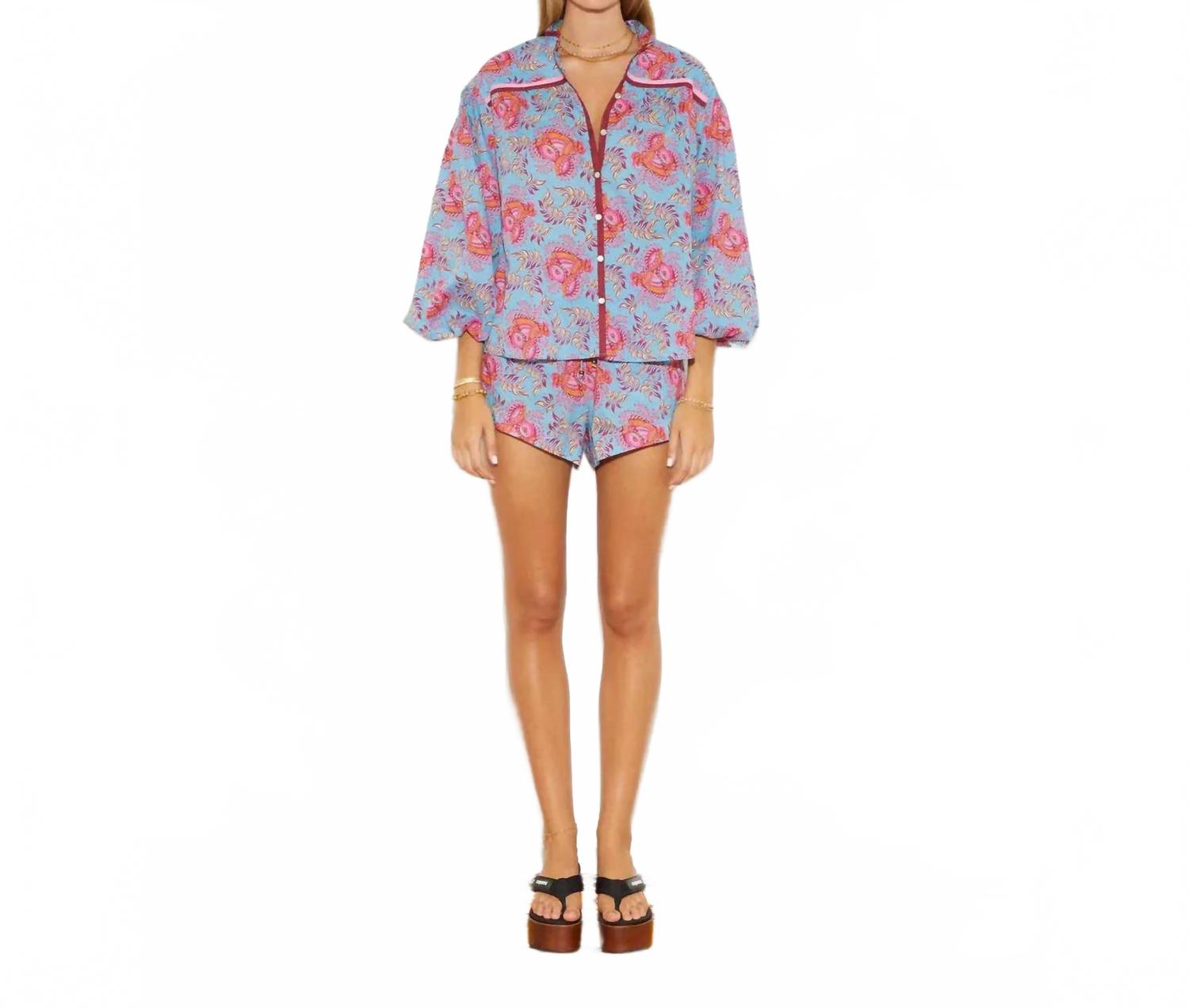 

Блузка-рубашка Coquille в цвете Azur BOTEH, лазурный