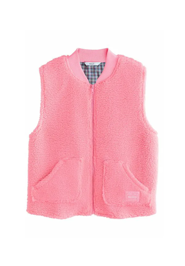 Жилет из искусственной кожи стандартного кроя Next, Fluro Pink