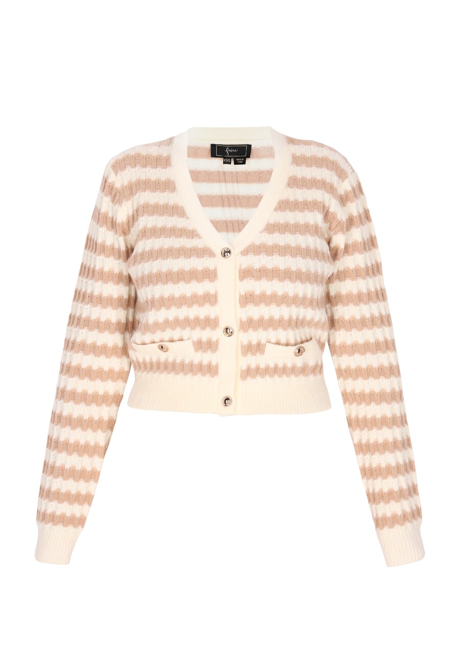 

Вязаный кардиган faina, цвет Beige/White