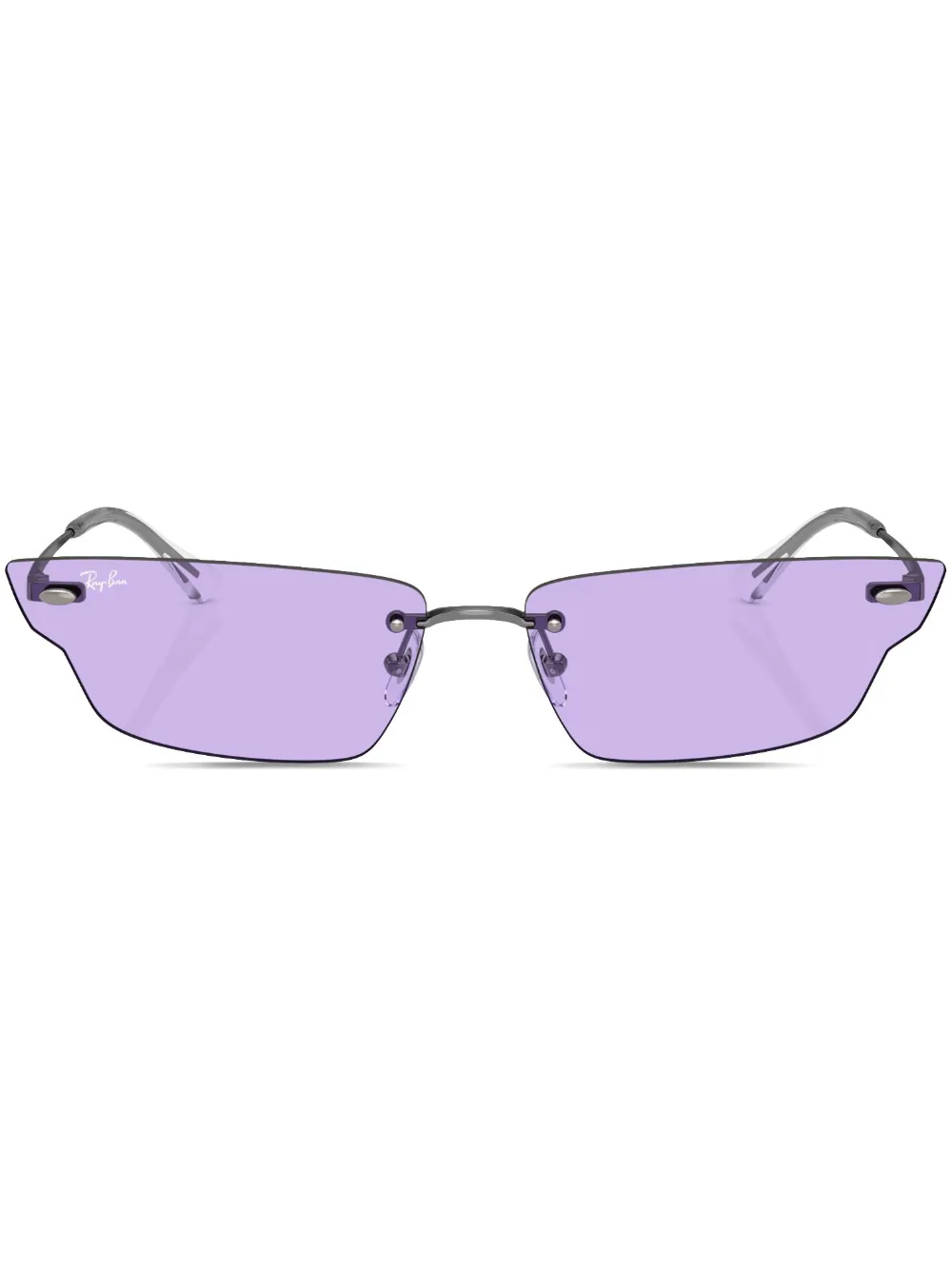 

Солнцезащитные очки Ahn без оправы Ray-Ban, серый