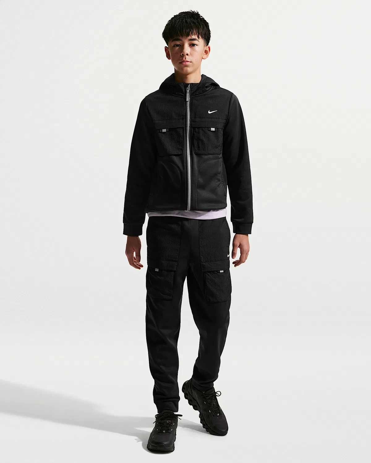 Детские штаны Nike Sportswear City Utility, Black/Black/White