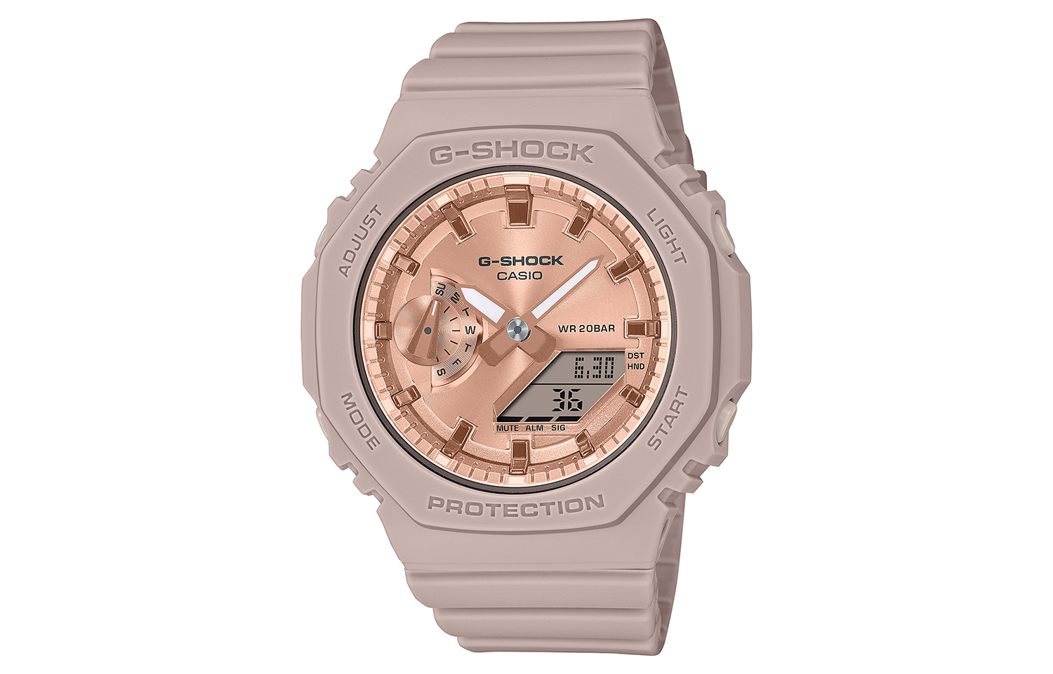 

Женские розовые часы GMA-S2100MD CASIO