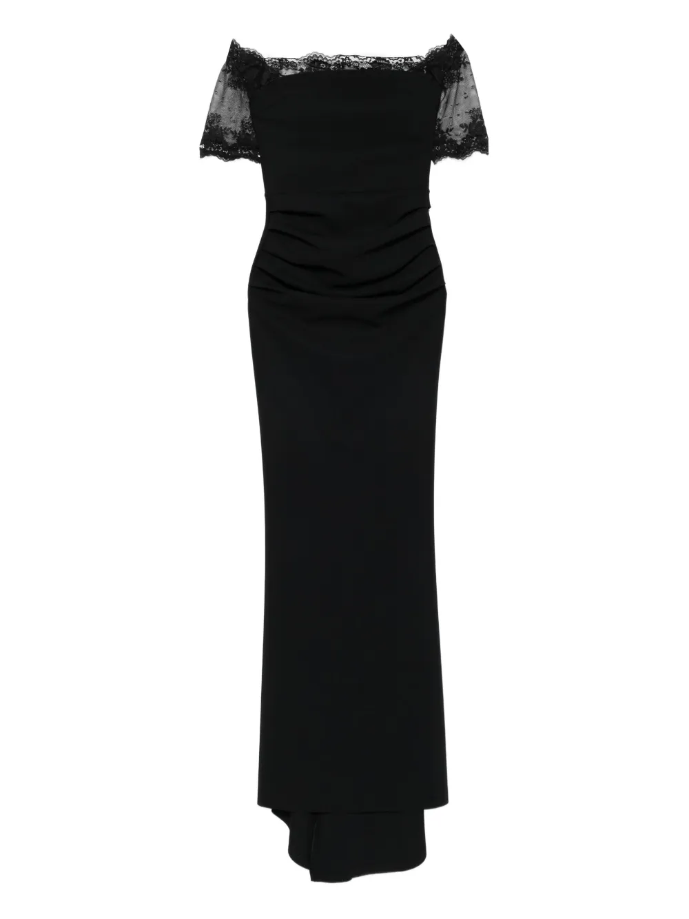 

Платье макси с V-образным вырезом и сборками CHIARA BONI La Petite Robe, черный